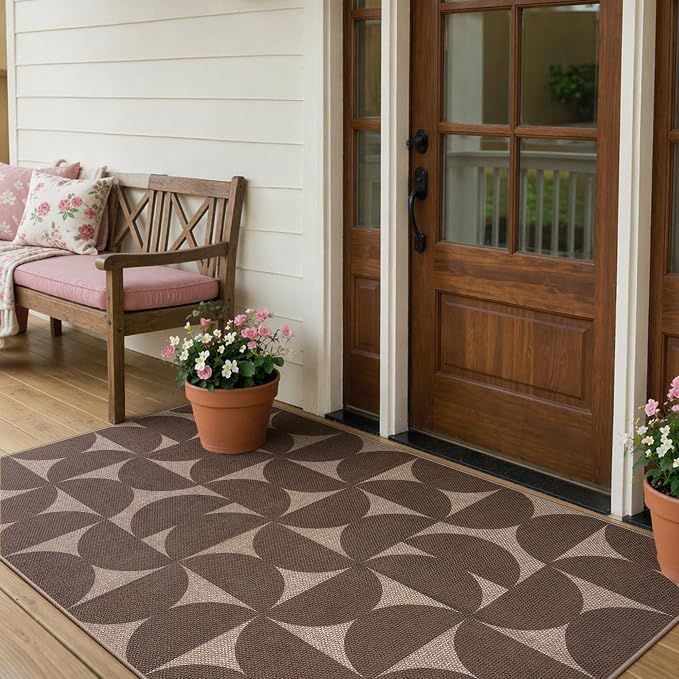 Lahome Semi Circle Easy Jute Rugs by Lahome