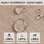 Rocking Chair Cushions with Pillow, Waterproof and Fade-Resistant Thicken - Image 3