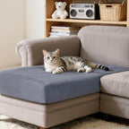 Hokway Velvet Couch Cushion Covers Water Resistant Seat Covers Stretch Sofa - Image 5