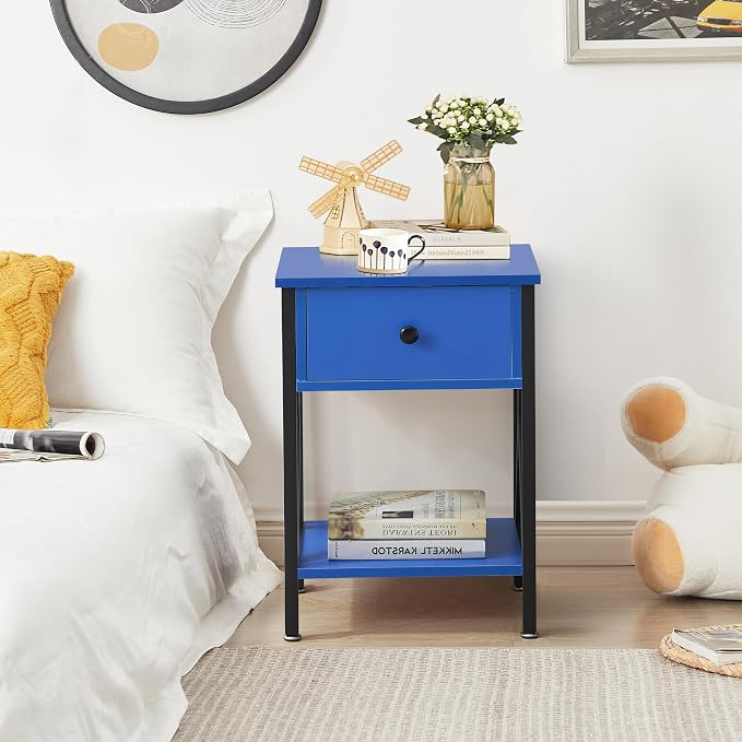 VECELO Nightstands Set of 2, Modern Bedside End Tables, Night Stands - Image 5