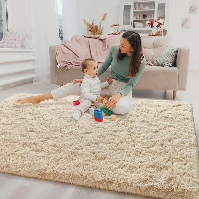 Chicrug Soft Area Rugs for Bedroom Living Room Plush Fluffy Rug 4x6 | Shag - Image 3