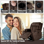 LEVELEVE Retro Rocking Recliner Chair, Massage Rocker Recliner Chair - Image 7