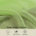 Sheer Curtains 84 Inches Long 2 Panels Set - Image 3