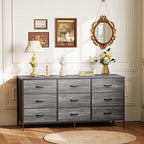 Huuger 9 Drawer Dresser for Bedroom, 47 Inch Dresser TV Stand for 50, 55 Inch TV - Image 6