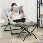 15" Folding Ottoman, Foldable Footrest Stool, Small Foot Stool - Image 2