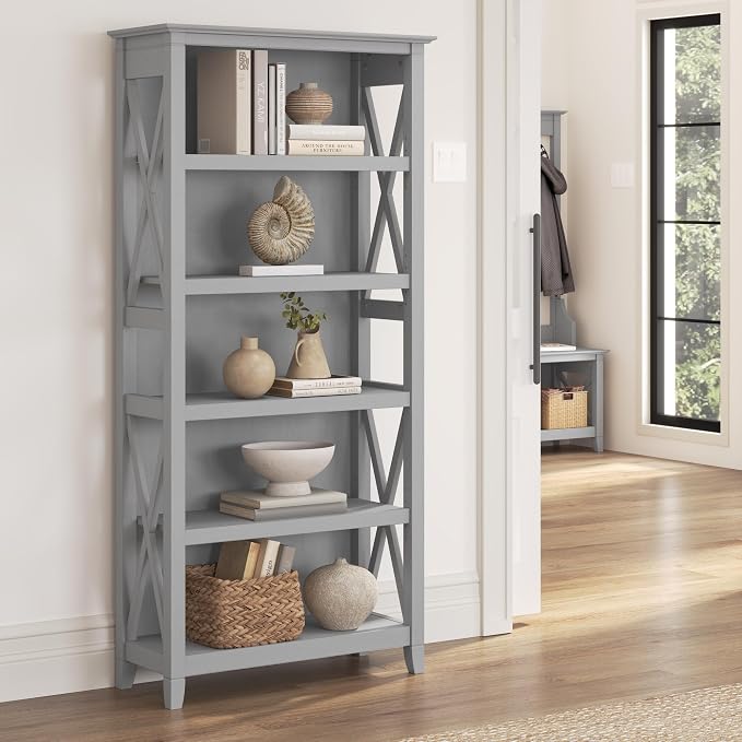 Bush Home Tall 5 Shelf Bookcase - Image 2