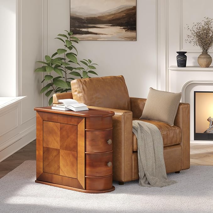 LITTLE TREE End Table Set of 2, No Assembly Required Wood End Table - Image 4
