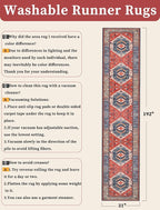 SERISSA 2'6"x16' Washable Non Slip Boho Runner Rug - Image 6
