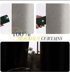 NICETOWN 100% Blackout Linen Curtains - Image 2