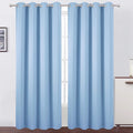 Sky Blue Thermal Blackout Curtains/52 x 84 Inch/Set of 2 Panels Room Darkening by Lemomo