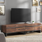 WAMPAT Modern TV Stand for 50-75 Inch TVs, Wood Entertainment Center by WAMPAT