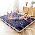 MAXYOYO Black Moon and Star Futon Mattress, Japanese Floor Mattress Quilted - Image 2
