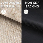 Ultra Thin Indoor Door Mat 17"x29", Non Slip Door Mat, Khaki | Low-Profile - Image 4