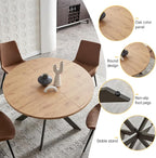 Zerifevni 46.4" Round Dining Table Set, Mid Century Modern Round Dining Table - Image 4