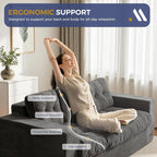 MAXYOYO Oversized Loveseat Sofa Couch, Upholstered Bean Bag Chair Cloud 3-Seat - Image 5