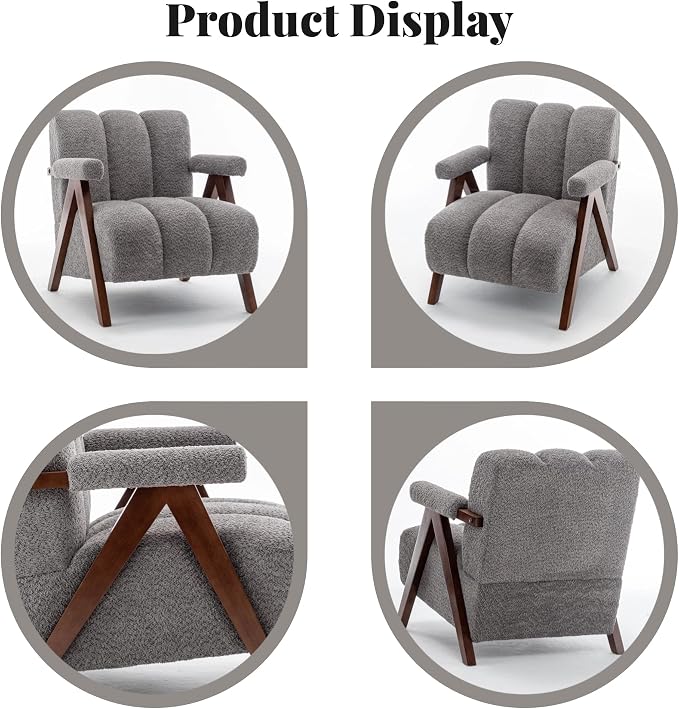 Mid Century Modern Accent Chairs Set of 2 - Image 6