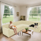 Arfntevss Stretch Sectional Couch Covers L Shaped Corner Sectional Sofa Cover - Image 2
