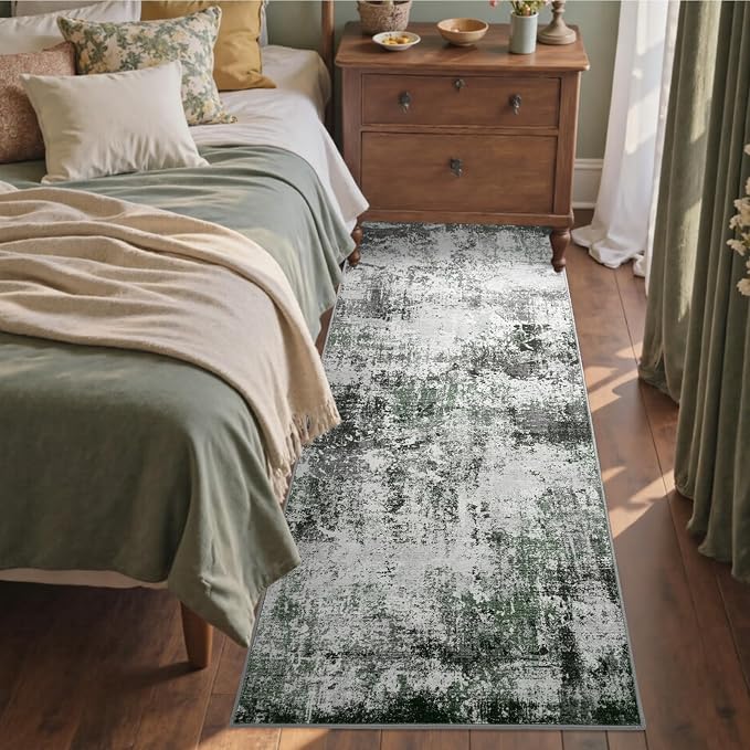 2x6 Ft Washable Runner Rug, Non-Slip Low Pile Hallway Kitchen Area Rug - Image 3