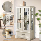 Lighted Glass Curio Display Cabinet - Image 3