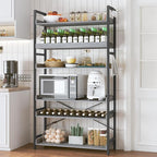 HCHQHS Bookshelf, Adjustable Industrial Bookcase, Vertical Tall Book Shelf - Image 7