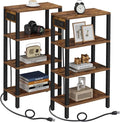 TUTOTAK Narrow Side Table with Charging Station, Small End Table with USB Ports by ChoosetutotakFurnitureBuildYourCozyHome