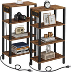 TUTOTAK Narrow Side Table with Charging Station, Small End Table with USB Ports by ChoosetutotakFurnitureBuildYourCozyHome