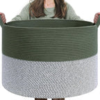INDRSSME Large Laundry Storage Basket, 21.7 x13. 8 by INDRESSME