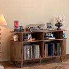 LUVIOHOME Large Round Record Player Stand - Image 3