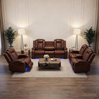 3-Piece Leather Power Recliner Sofa Set - Image 8