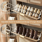 HOKYHOKY Rattan Shoe Storage Cabinet - Image 5