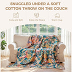 LUTBM Boho Throw Blanket for Bed Cotton Summer Blankets Bedroom Living Room - Image 4