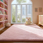 Soft Pink Fluffy Shag Pastel Area Rugs - Image 6