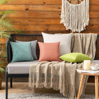 MIULEE Pack of 2 Decorative Outdoor Solid Waterproof Throw Pillow Covers Spring - Image 2