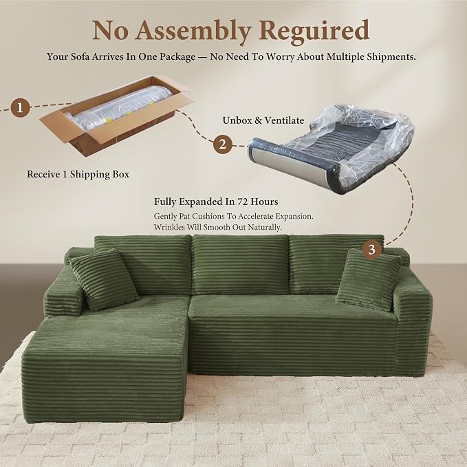 95" Sectional Couches for Living Room Cloud Couch Sofa - Image 6