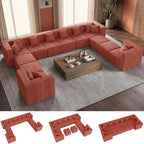MONVANE Modular Sectional Sofa, Oversized 12 Seat Convertible U Shaped Couch by MONVANE