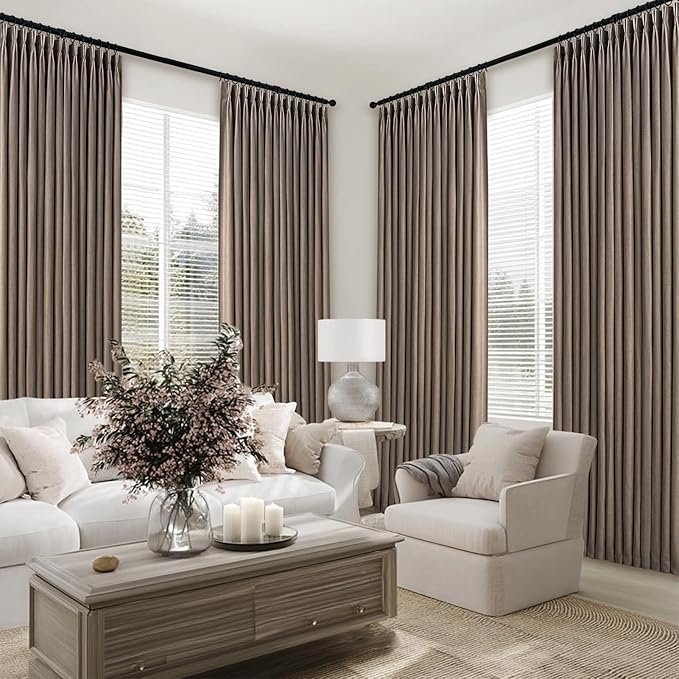Topfinel Pinch Pleated Linen Curtains 132 Inches Long - Image 7