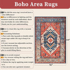 SERISSA 8x10 Washable Non Slip Boho Area Rug - Image 2