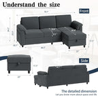 Sectional Couches for Living Room, L Shaped Couch - Image 4