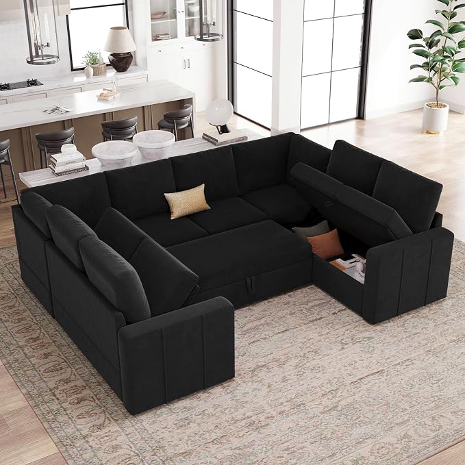 Belffin Modular Sectional Sleeper Sofa Bed - Image 3