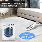 duduta White Faux Sheepskin Fur Rug 3x5 ft, Fluffy Carpet Rug | Shag Fuzzy - Image 6