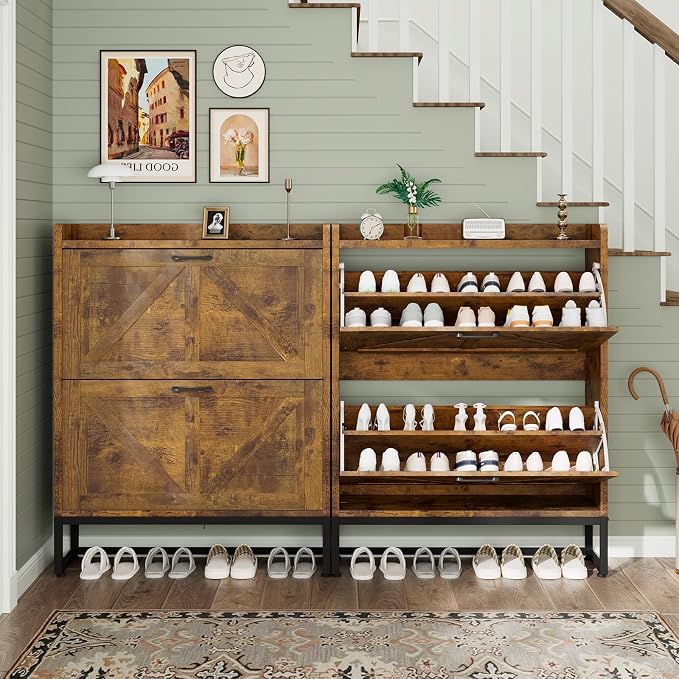 GRUSIGN Shoe Cabinet, Shoe Storage Cabinet - Image 6