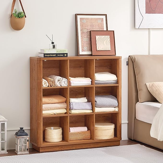 Joaxswe 9 Cube Storage Book Shelf, 40.5" Wide Organizer Bookshelf - Image 7