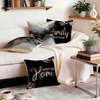 OBSEDE Black Gold Marble Sweet Home Decorative Throw Pillow Covers 18 × 18 in - Image 9