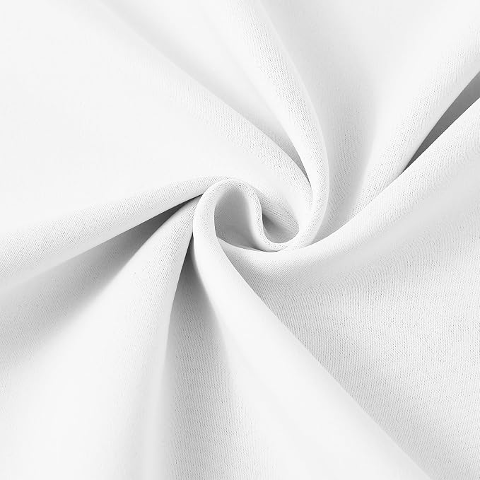 White Curtains 90 Inches Long 2 Panels Aesthetic Pinch Pleated Drapes - Image 7