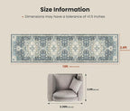 AMADA HOMEFURNISHING 2'6"x10' Washable Area Rug, Low-Profile Entryway Rug - Image 2