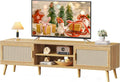 SUPERJARE Boho TV Stand for 75 Inch TV, Entertainment Center by SUPERJARE