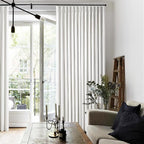 Beige White Extra Long 100% Blackout Linen Curtains 120 Inches Long 2 Panels - Image 8