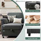 Vongrasig Convertible Sectional Sofa Couch, 3 Seat L Shaped Sofa - Image 3