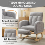 NIOIIKIT Nursery Rocking Chair, Corduroy Upholstered Rocking Chair - Image 6