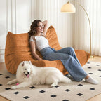 Bean Bag Chair, 2 Seater Lazy Bean Bag Sofa Memory Foam Couch, Giant Bean Bag - Image 2